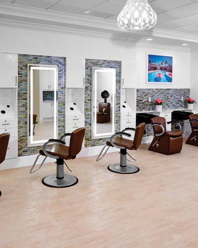 salon-area the salon at Encore Luxury Living